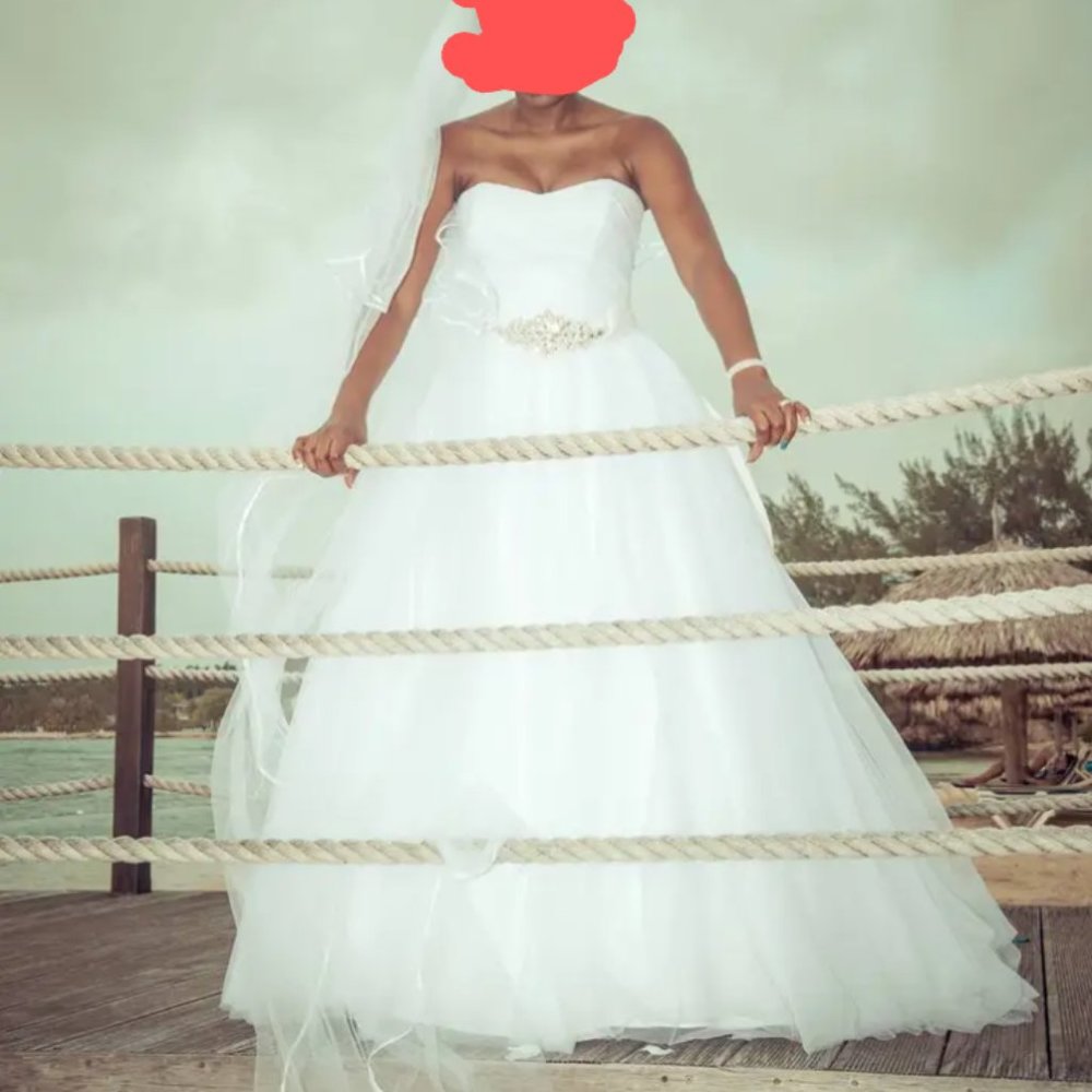 David bridal ball gown wedding dress
